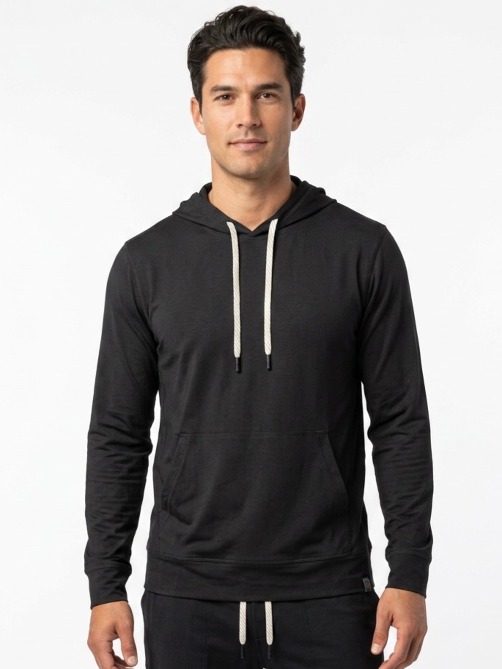 EUC Free Country Performance Hoodie Men’s M Black Lightweight Athletic Pullover